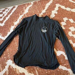 Lululemon Black Long Sleeve Top with Alaska Design
